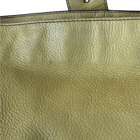 ETIENNE AIGNER Woman’s Leather Yellow Shoulder Bag With Gold Hardware - Picture 13 of 16